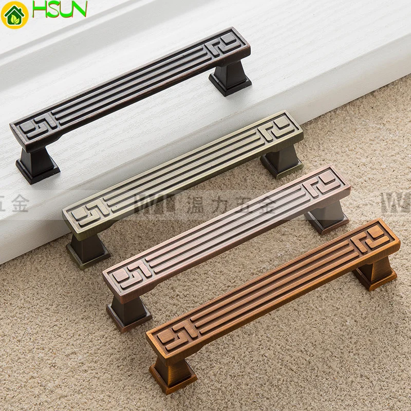 Chinese style handle green ancient black red cabinet European garden door 8928 |