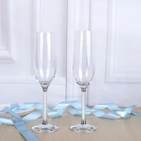 2 pieces champagne glasses luxury flute transparent glass sparkling wine glasses bar party gift wedding champagne glasses 2021