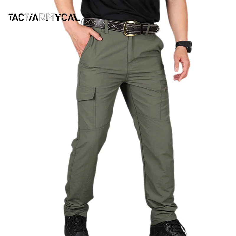 

Мужские повседневные брюки-карго, военные тактические армейские брюки, мужские дышащие водонепроницаемые брюки с несколькими карманами, размер женских размеров