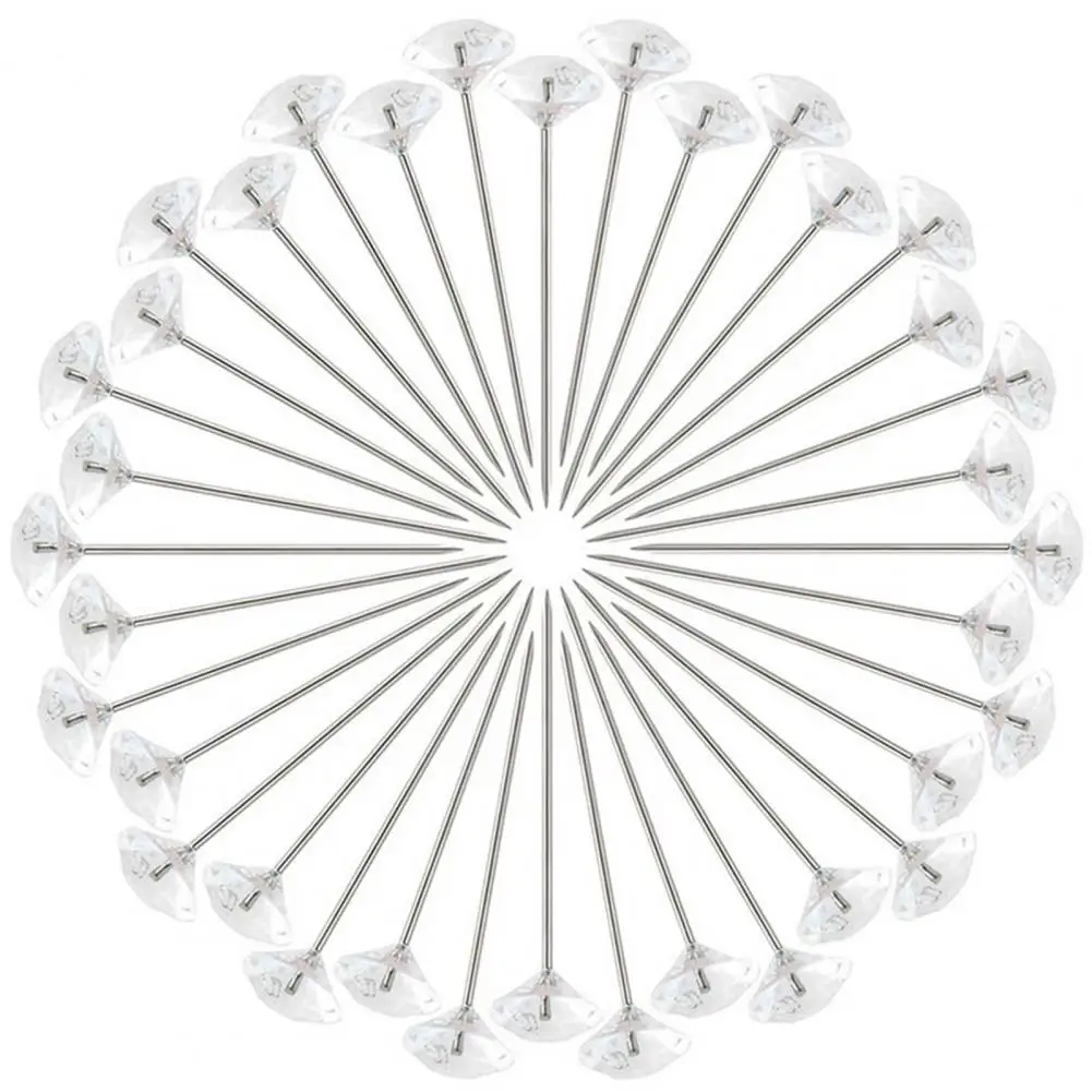 

Flower Arrangement Accessories Sparkling Floral Accessories 100 Transparent Faux Diamond Bouquet Corsage Pins for Elegant Diy