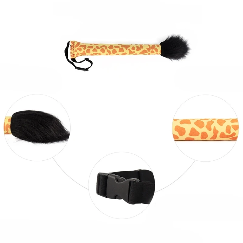 

Костюм хвоста животного, товары для вечеринок в джунглях, нарядное платье на Хэллоуин, аксессуар для костюма