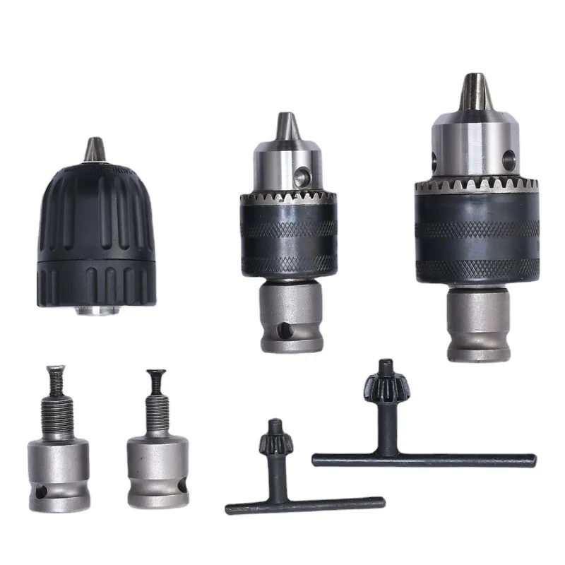 

Metal Heavy Duty 1/2-20UNF 13mm Keyless Drill Chuck Hex Shank/SDS/Socket Square Female Adaptor Hardware Tool Professional