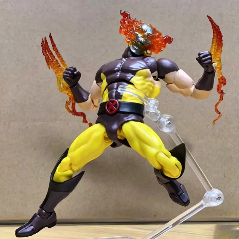 Фото Коллекционная фигурка X-Men Wolverine Hellverine от Ct Toys Mafex 096, полностью подвижная, из ПВХ, модель для подарка и демонстрации на столе №5