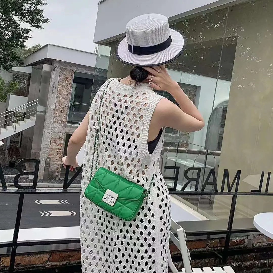 

Popular Women Crossbody Bag Chain Single Shoulder Leather Ladies Messenger Bags