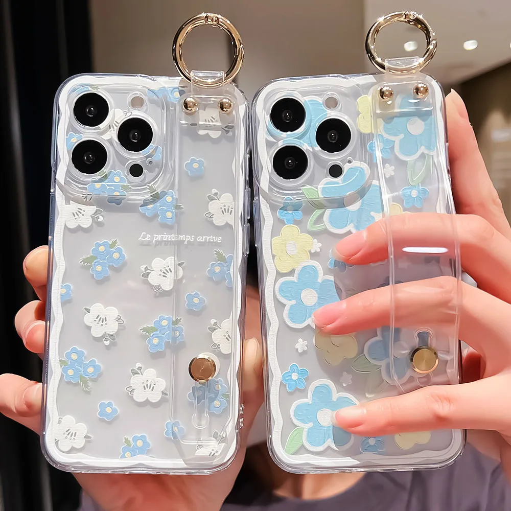 Мягкий чехол SoCouple с ремешком на запястье для iPhone 13 14 15 12 11 Pro Max mini X XR XS 7 8 Plus