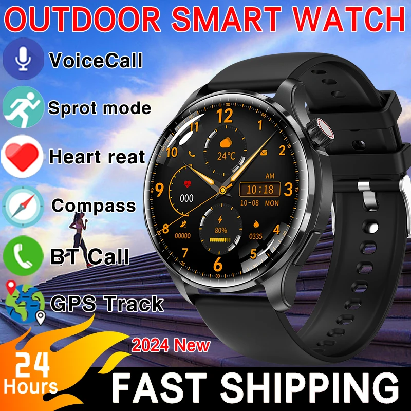 Смарт-часы для Huawei GT5 Pro с GPS мужские Bluetooth-вызовы NFC мониторинг уровня глюкозы в