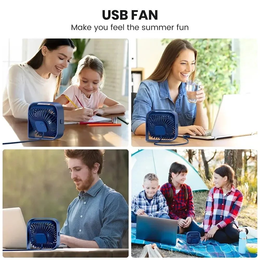 Переносной мини-вентилятор TOPK настольный вентилятор с USB тихий 3-скоростной