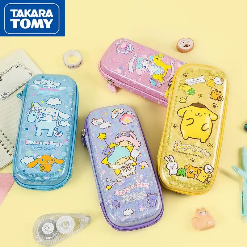 

TAKARA TOMY Hello Kitty Stationery 3D Stereoscopic EVA Kawaii Pen Case Children Pencil Storage Box Large Capacity Pen Case
