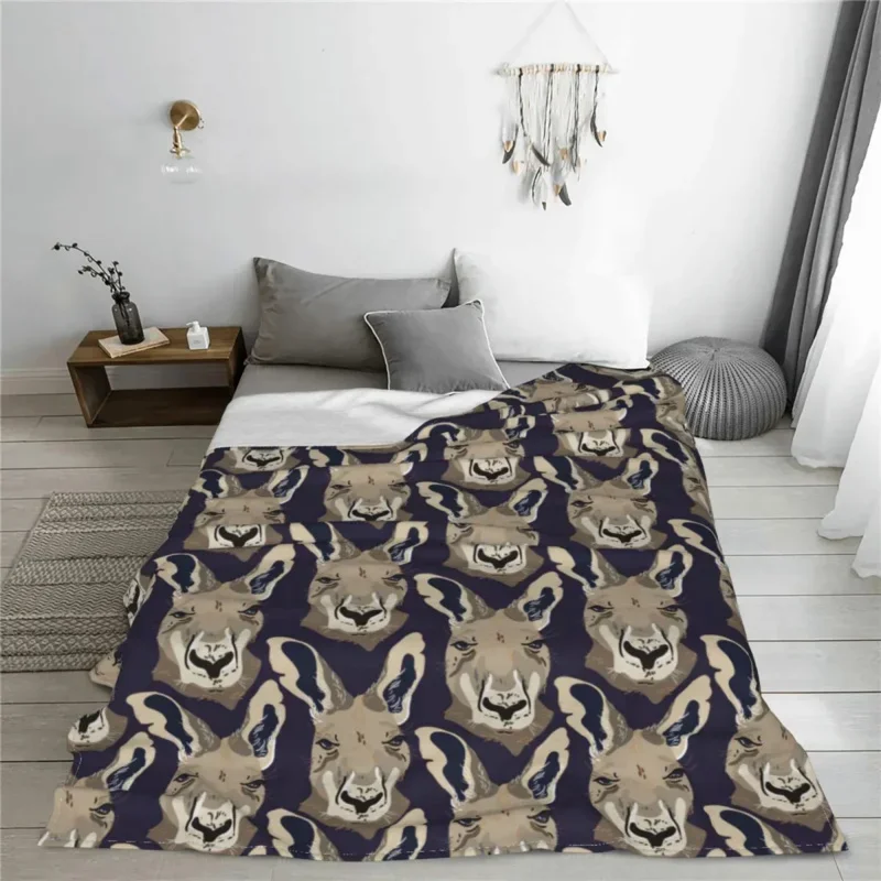 

Kangaroo Head Flannel Print Australian Multifunction Ultra-Soft Throw Blankets For Bedding Car Plush Thin Quilt