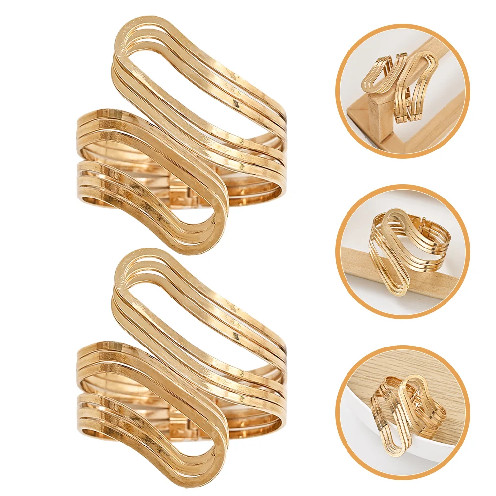 

2 Pcs Curtain Ring Metal Holdbacks Accessories Silver Tie Clip Alloy Clips Window Metallic Curtains