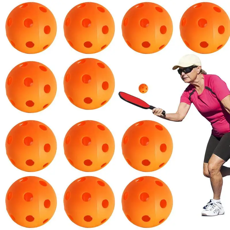 

Outdoor Pickleballs 12 Pcs Pickleball-Balls Storage Bag Meet USAPA Requirement Indoor Outdoor-Pickleballs 26-holes Pickleball