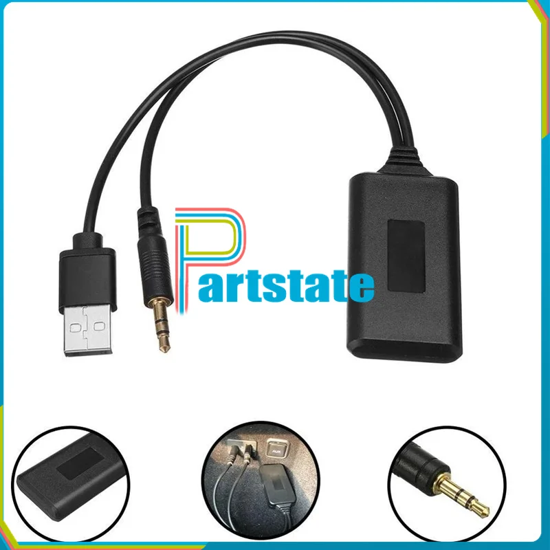 Фото LH371 12 В автомобильный Bluetooth радио AUX кабель-адаптер подходит для BMW E90 E91 E92 E93 №3