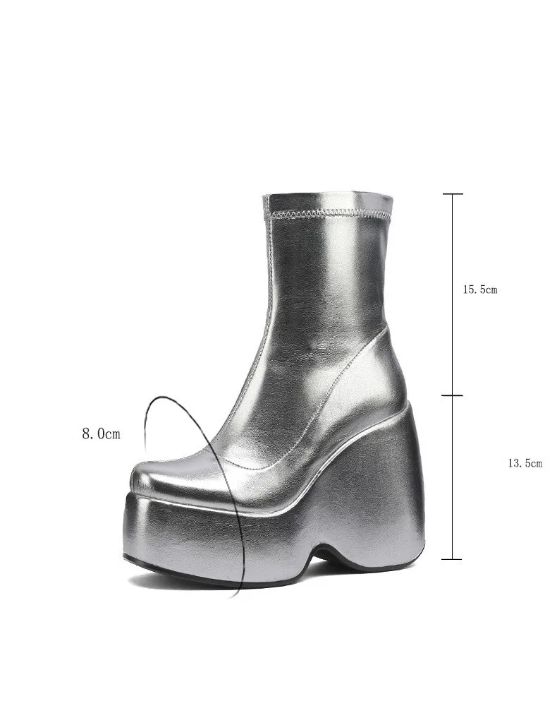 Женские ботинки на толстой подошве Водонепроницаемые двухслойные Высоком