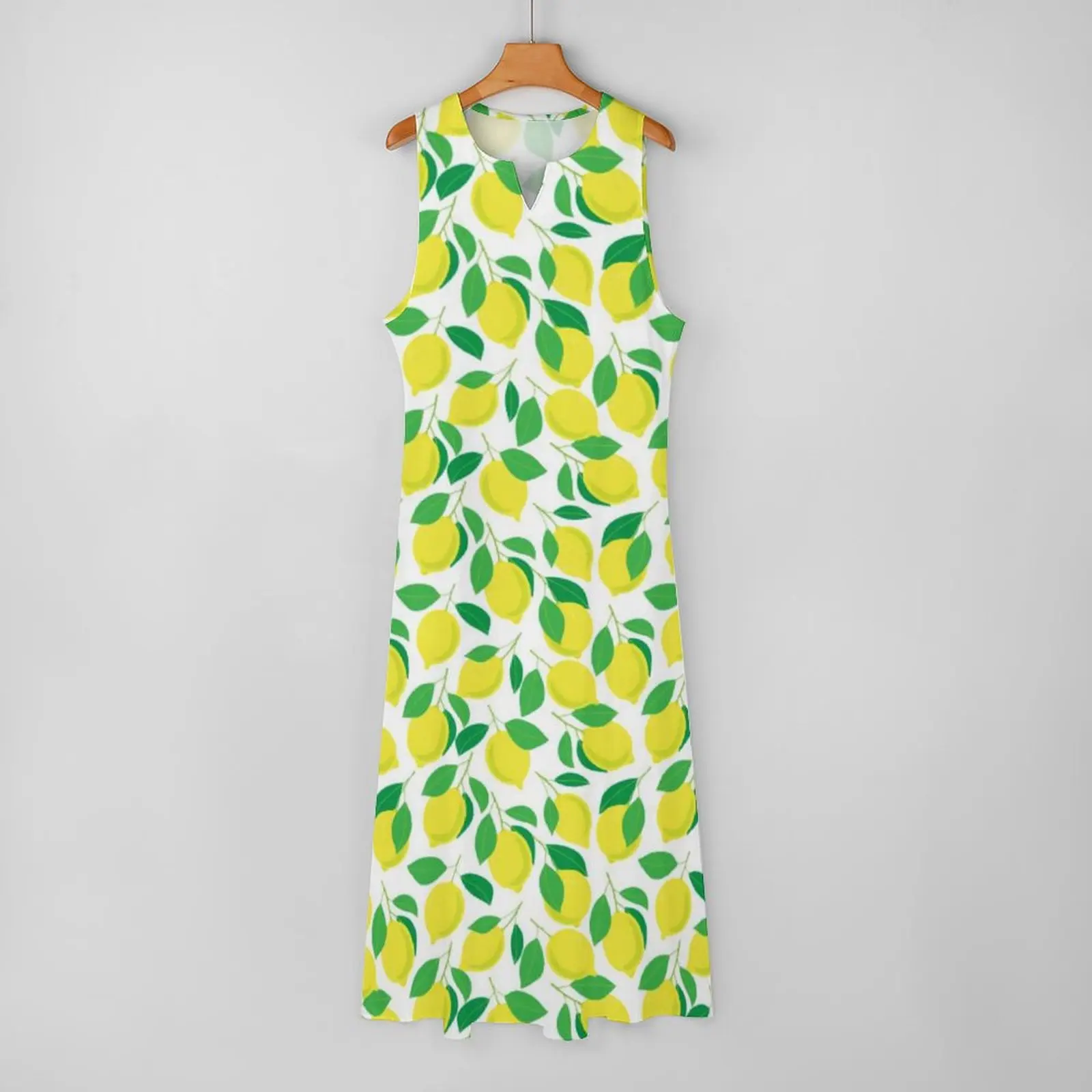 Платье-макси в Корейском стиле длинное пляжное платье с принтом фруктов и