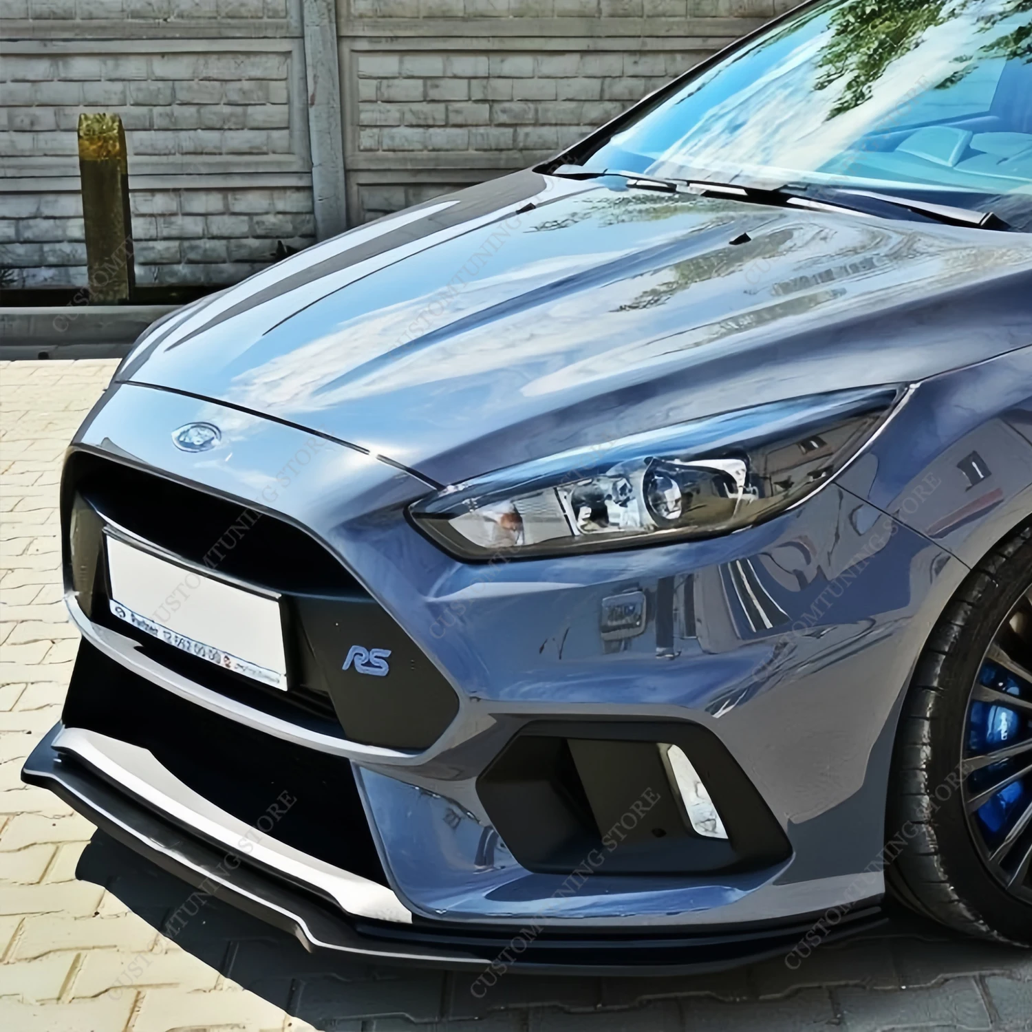 Глянцевый черный передний бампер в стиле Maxton спойлер разделитель диффузор V.4 для