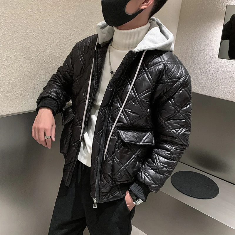 Winter Jacket Men Warm Fashion Casual Thickened Down Jacket Men Streetwear Korean Thick Short Coat Mens Hooded Parker Clothes