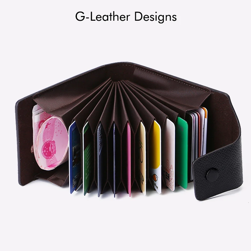 Business Men Credit Card Holder Saffiano Leather Cards Case Wallet For Credit ID Bank Card Coin Bag