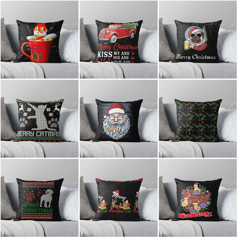Рождественские декоративные наволочки для домашней подушки Наволочки подушек