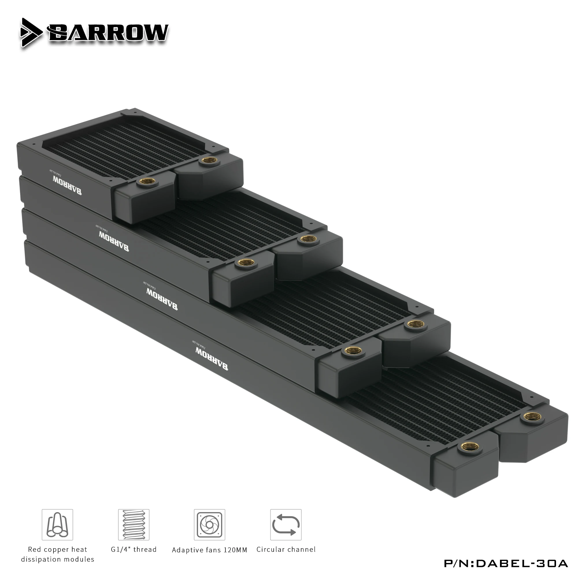 Barrow Dabel-30a series Water Cooling 360 480 Copper Radiator single-wave 14 Waterways (Thick:30MM) | Компьютеры и офис