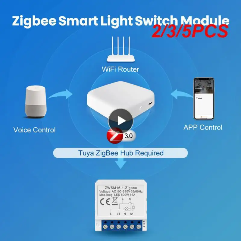 

2/3/5 шт., умный выключатель Zigbee с голосовым управлением