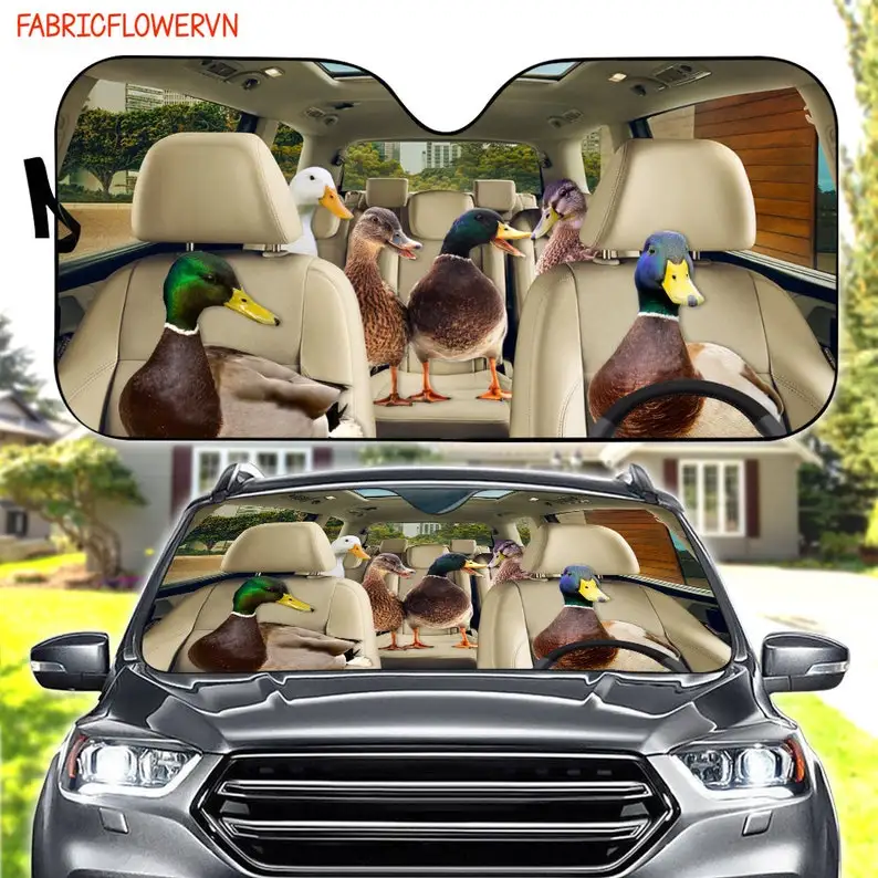 

Duck Car Sunshade, Duck Car Decoration, Duck Windshield, Duck Lovers Gift, Animal Car Sunshade, Gift For Mom, Gift For Dad