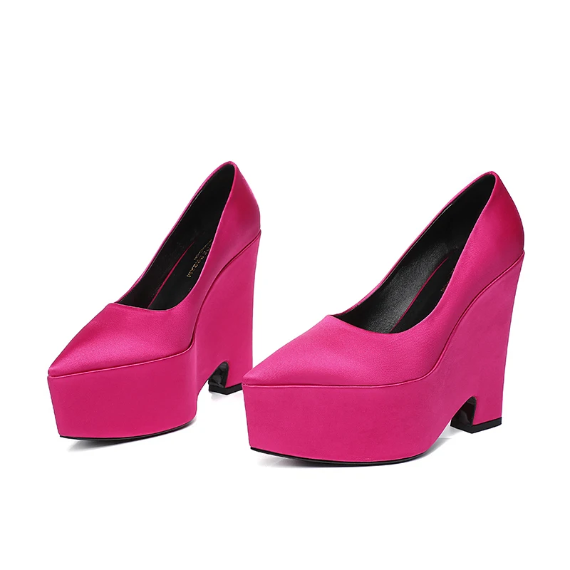 2023 Women's Lacquer Leather Wedding Party Sandals Fashion Brand Genuine Leather Pointed Women's Ultra High Heel Single Shoes