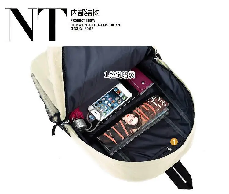 Ох уж этот экстрасенс Сайки Кусуо рюкзак 45x32x12 черно-белый katastrofalne życie Saiki K Kusuo No Psi