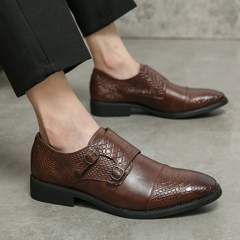 

New Loafer Shoes Men Leather Original Designer PU Flat Driving High Quality Casual Dress Shoes Leisure Classic Zapatos De Hombre