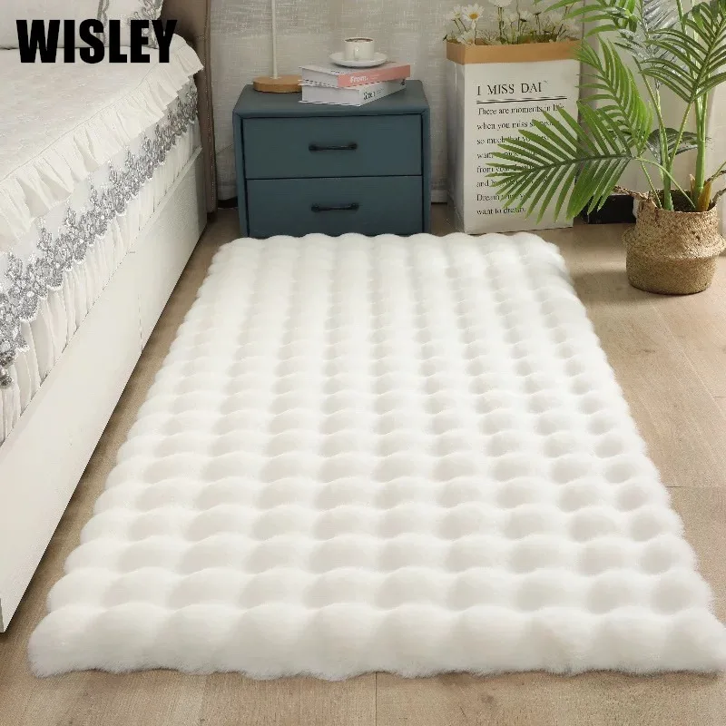 Плюшевый флисовый коврик с пузырьками для гостиной пушистая мягкая подушка