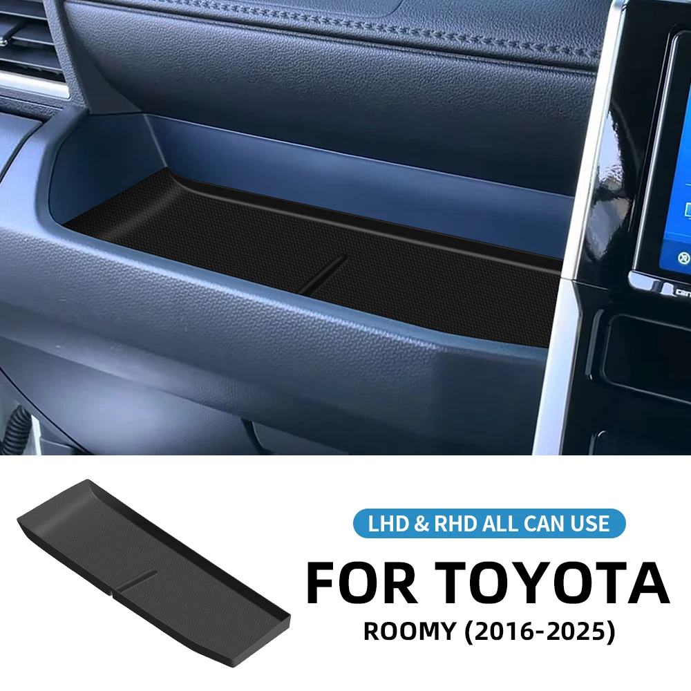 

Для TOYOTA Roomy Custom 2016 2017 2018 2019 2020 2021 2022 2023 2024 2025 силиконовая резина пассажирский поддон приборная панель центральный пульт управления Copilot крышка для хранения аксессуары