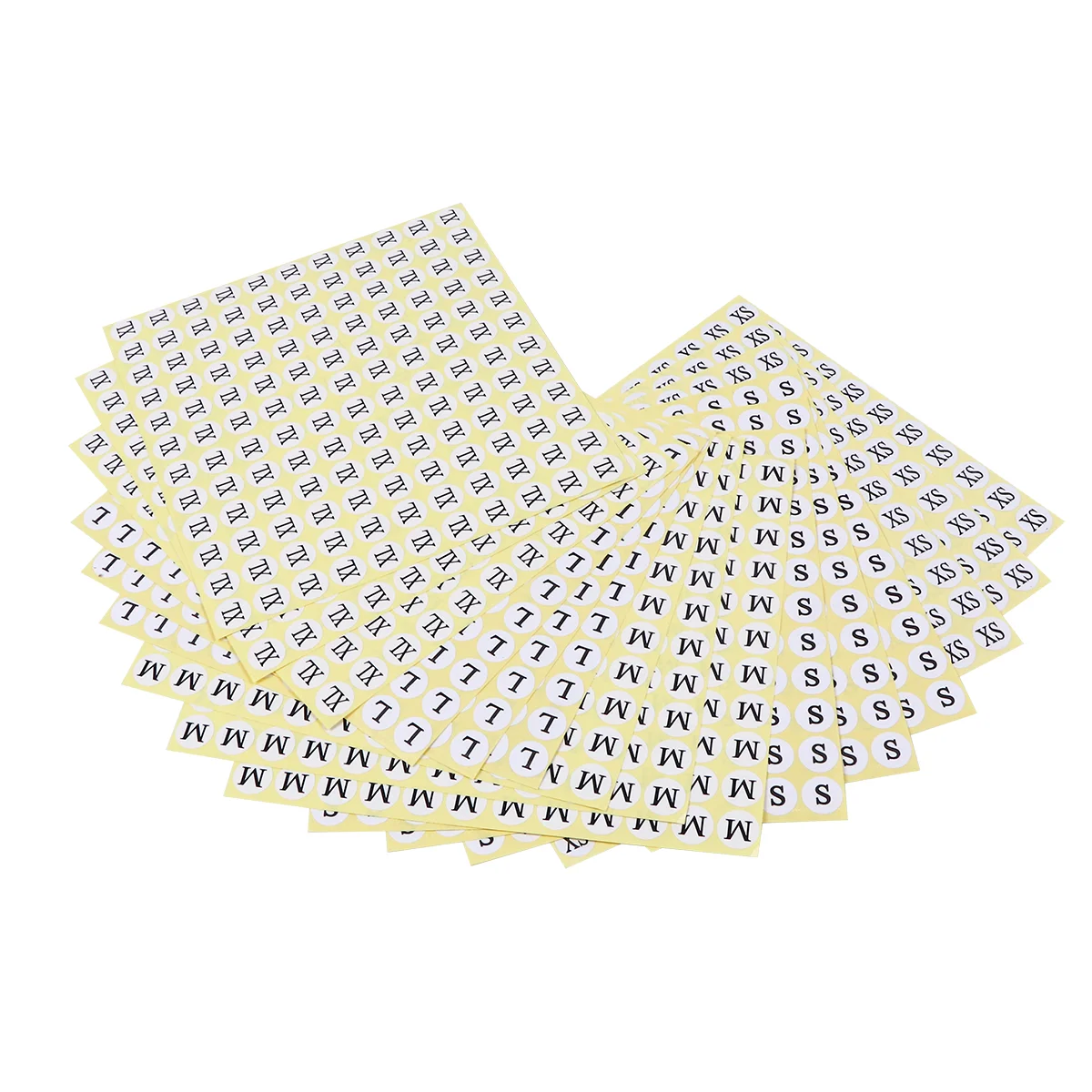 

5pcs Clothing Size Stickers Round Sticker Labels Adhesive Apparel Circle Size Labels One of Each Size- XS、S、M、L、XL for T- Shirt