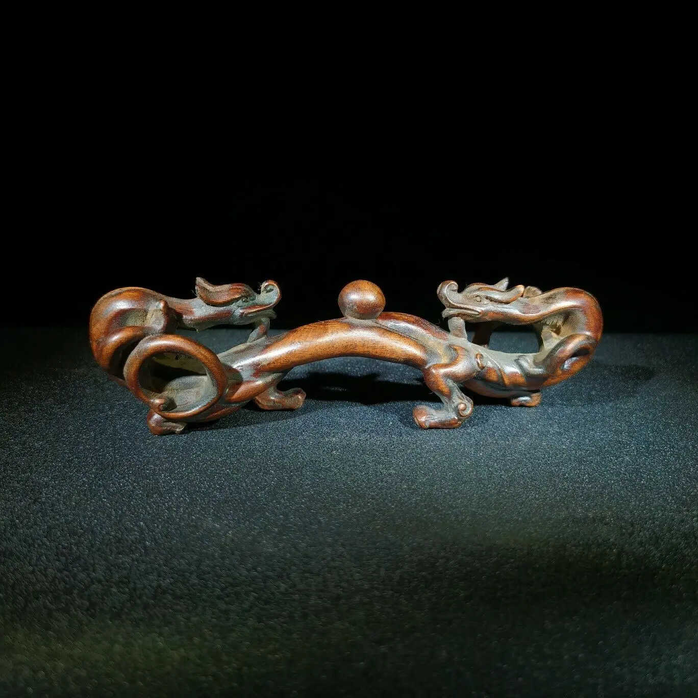 Статуя изящного дракона античная деревянная статуя декоративная подставка для