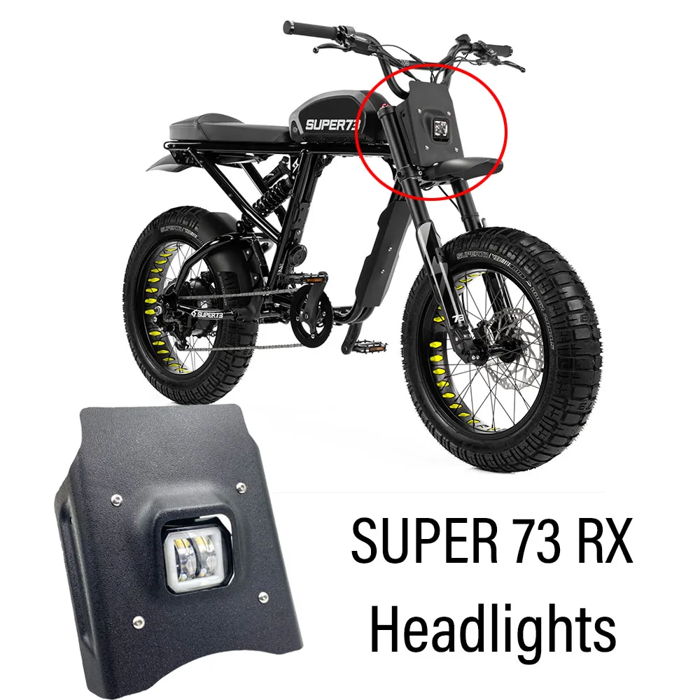 

New Fit SUPER73RX 73RX RX73 73-RX SUPER 73 RX Front Head Light Lamp Headlight Headlamp For 73RX RX73 73-RX SUPER 73 RX Headlight