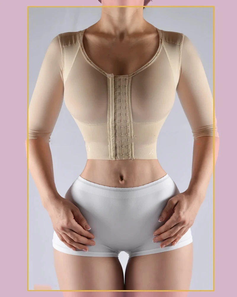 

With For Split 2 Top Mujer Middle Shapewear Hood Reductoras Colors Y Breasted Sleeve Women Body Strapless Fajas Modeladoras