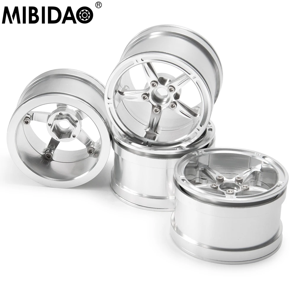 

MIBIDAO 2.2" Aluminum Beadlock Wheel Hub Rims For 1/10 Axial SCX10 90046 Traxxas TRX4 TRX6 RR10 Wraith 90048 D90 RC Crawler Car