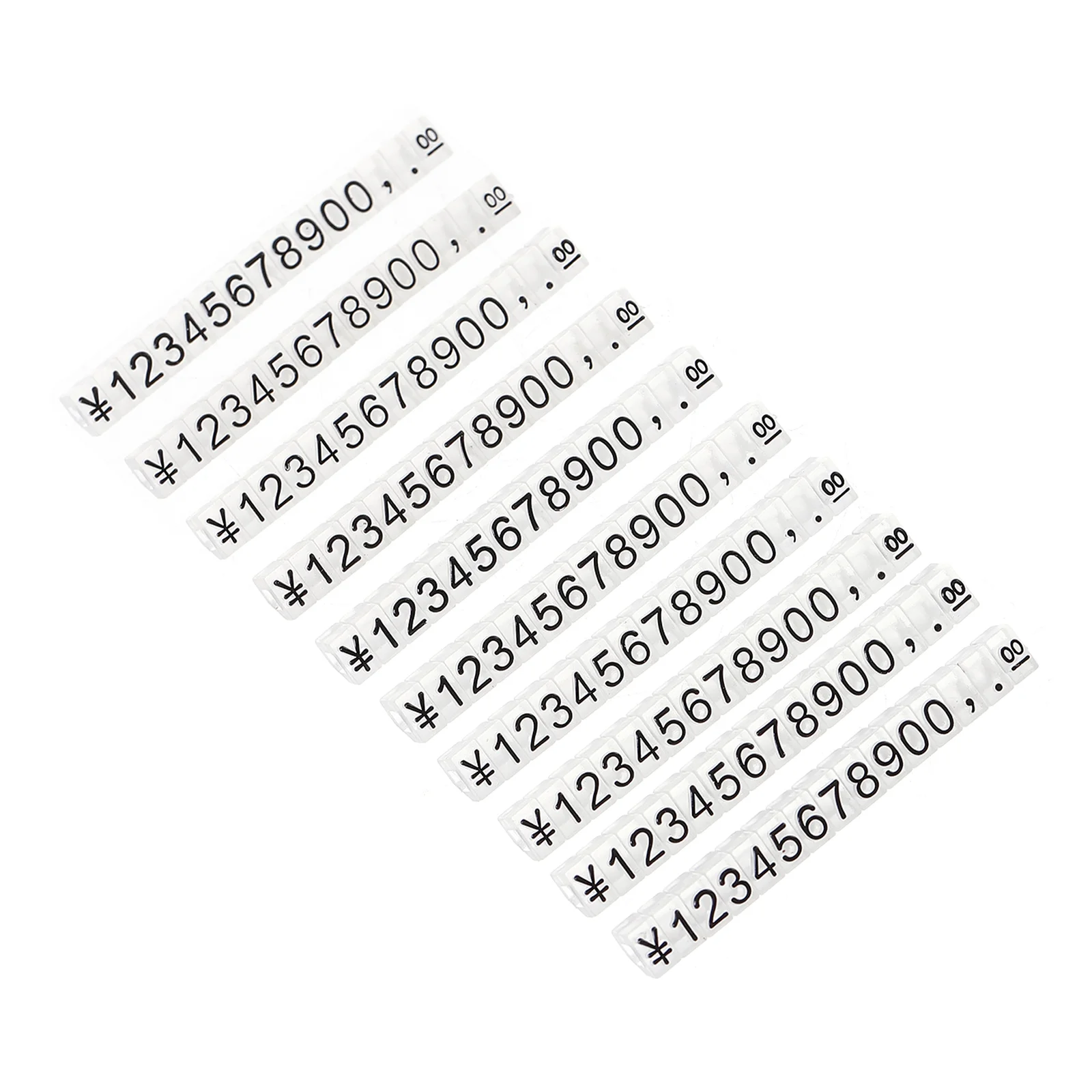 

10 Pcs Price Tag Tags Numbers Labels Supermarket Metal Sign Jewelry Plastic Display Custom