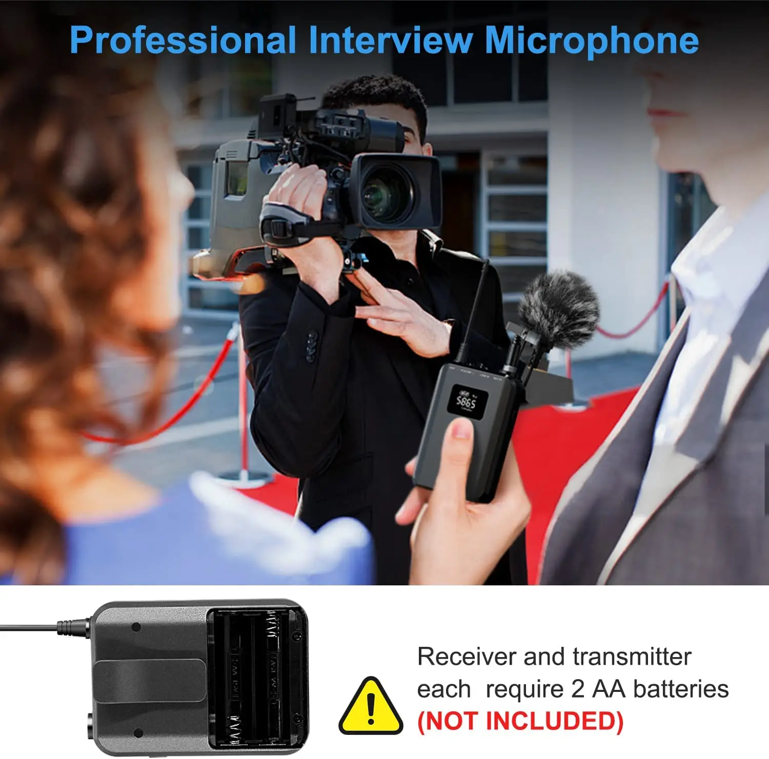 Xiaokoa Wireless Lavalier Microphone Professional UHF Wireless Mic System for DSLR Cameras Video Recording Vlogging enlarge
