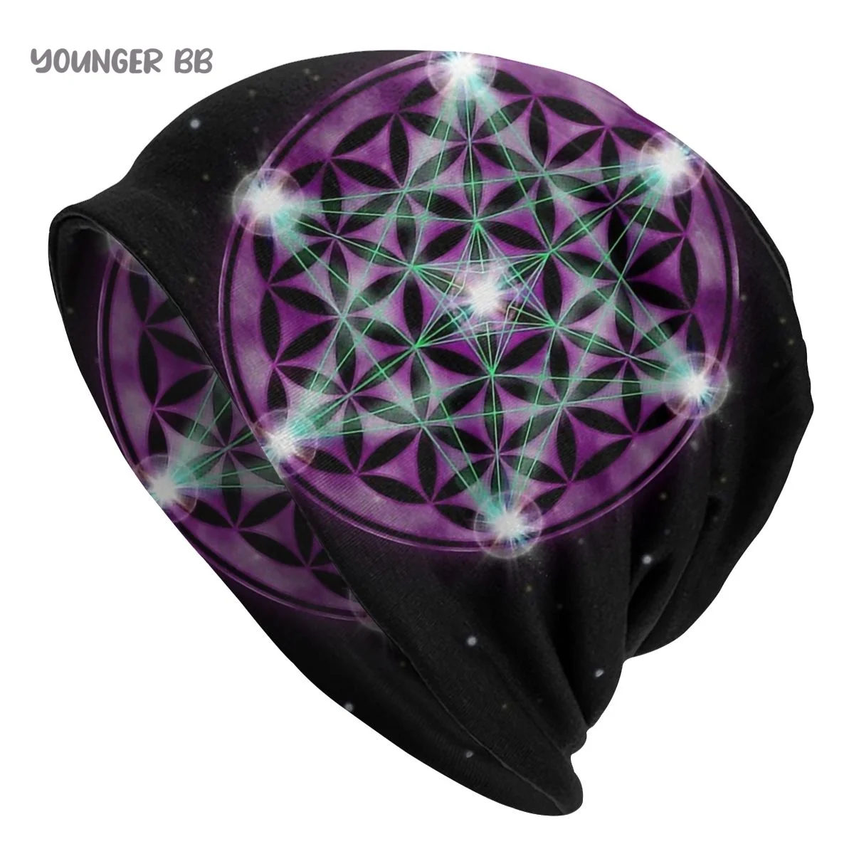 

Sacred Geometry Men Women's Beanie Hats Cool Knitted Hat Hip Hop Earmuff Bonnet Street Skullies Beanies
