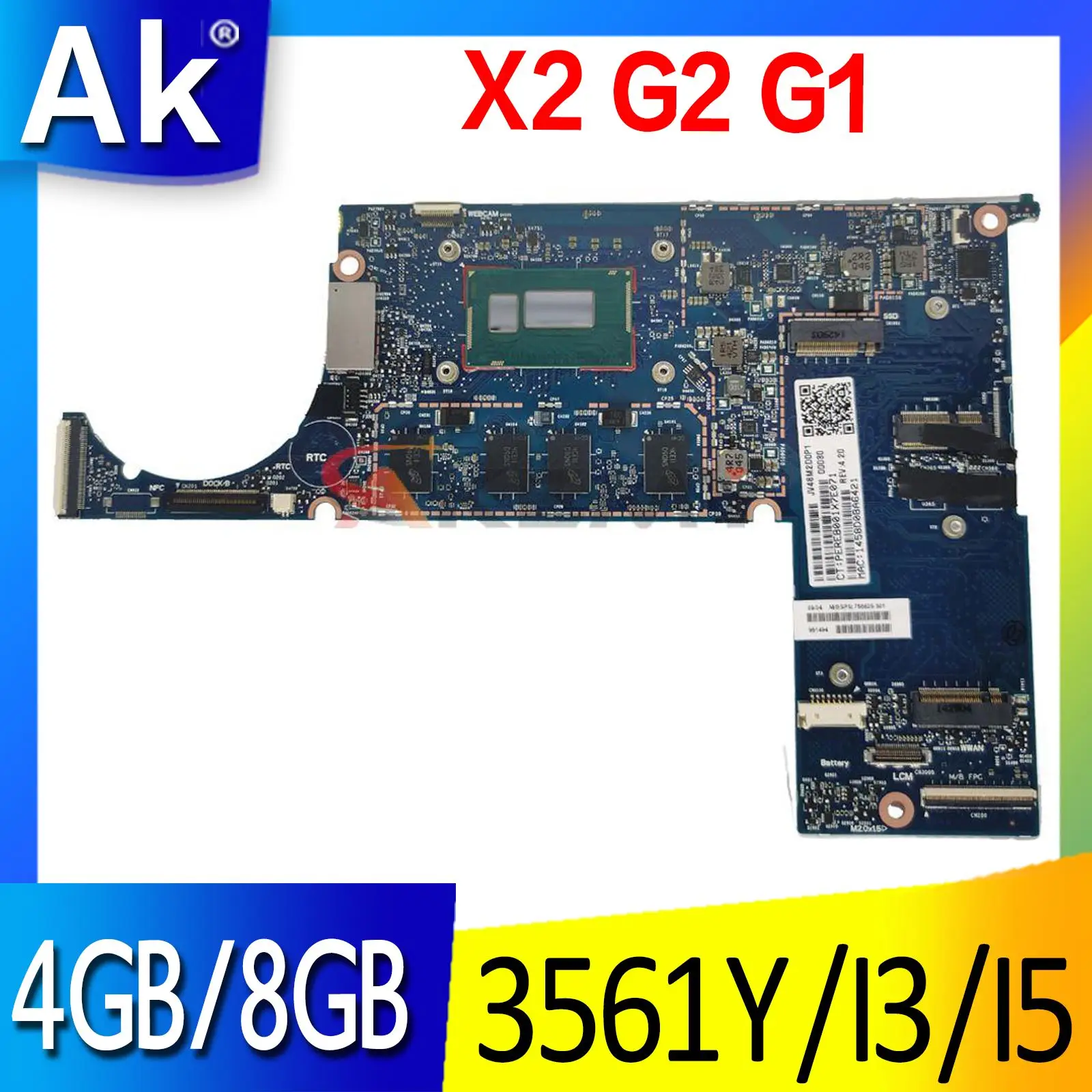 

Tablet PC for HP Pro 612 G1 Laptop Motherboard Mainboard Core 3561Y I3 I5 CPU 4GB 8GB RAM 6050a2627701 Motherboard