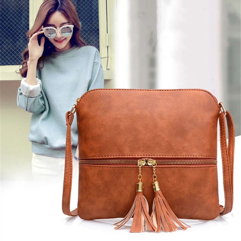 

New Women Messenger Bags New Handbag Inclined Shoulder Bag Women Crossbody Handbags Bag Tassel Bolsa