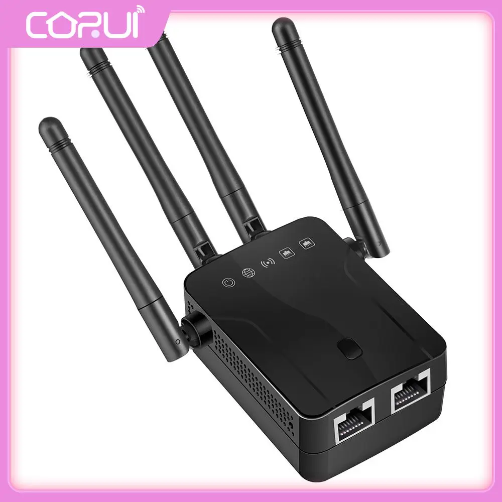

Black Small Wifi Router Rj45 Network Port Wifi Range Extender Simple Antenna Router Signal Amplifier Office Accessories 2.4ghz