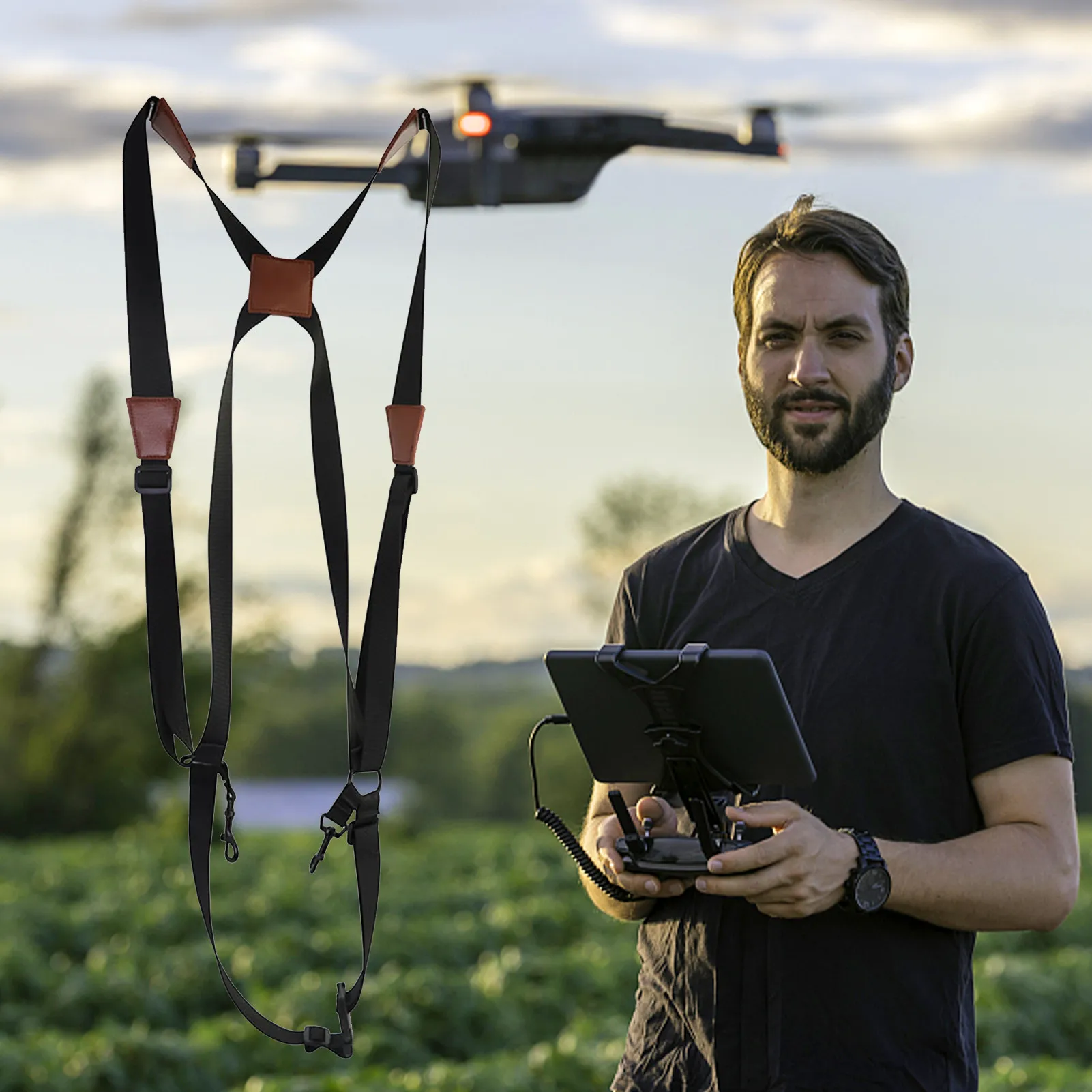

Belt Double Shoulder Strap Drone Remote Control Shoulder Double Strap UAV Controller Strap Shoulder Launcher Strap For UAV