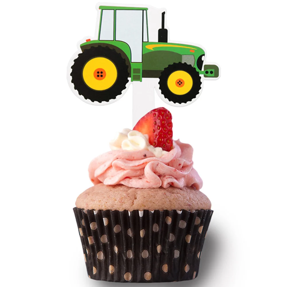

Construction Picks Dessert Cake Truck Car Topper Birthday Vehicle Excavator Cupcake Decorative Decoration