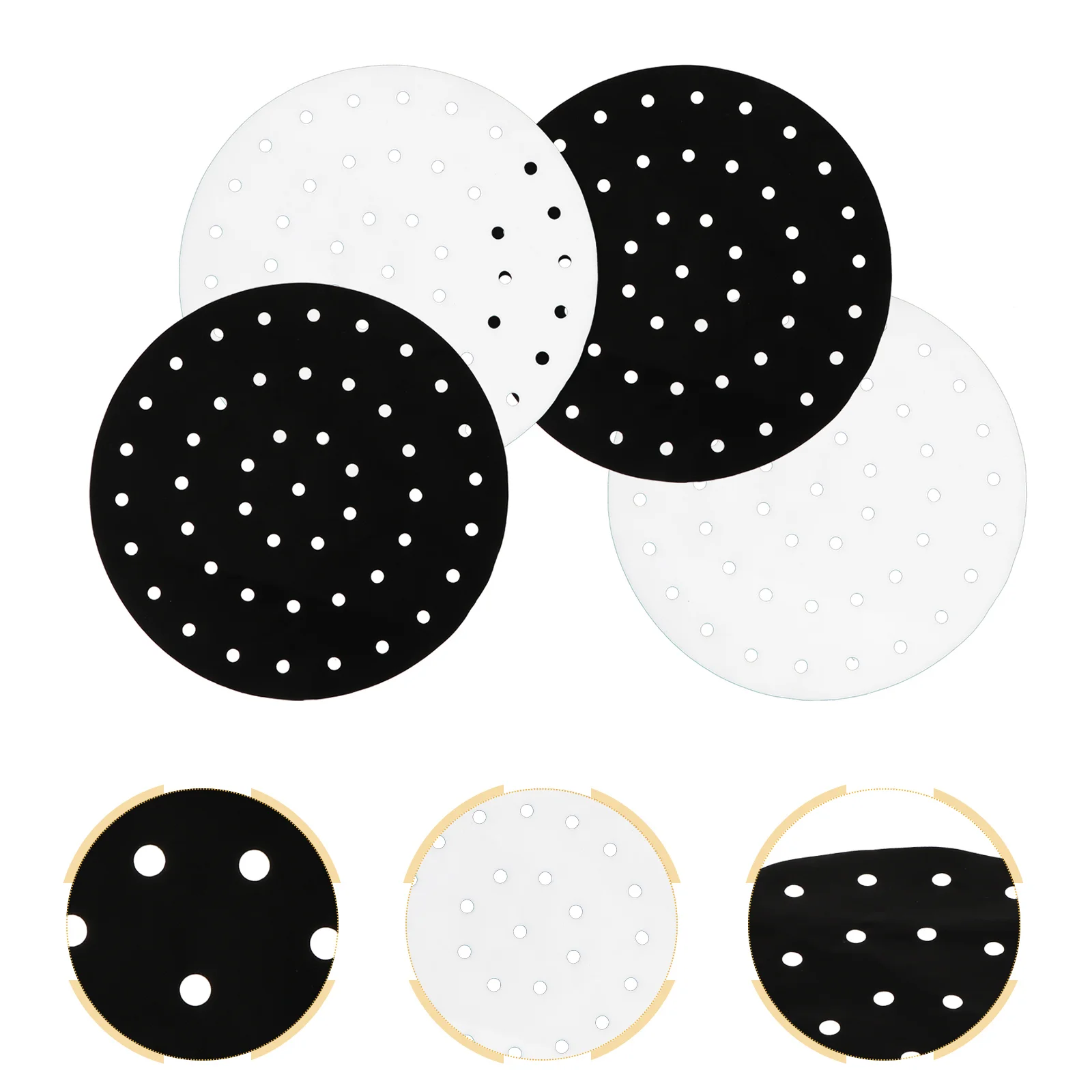 

Fryer Air Mat Liner Steamer Paper Liners Silicone Baking Round Sheets Parchment Steaming Grill Nonstick Padbasket Reusable Dim