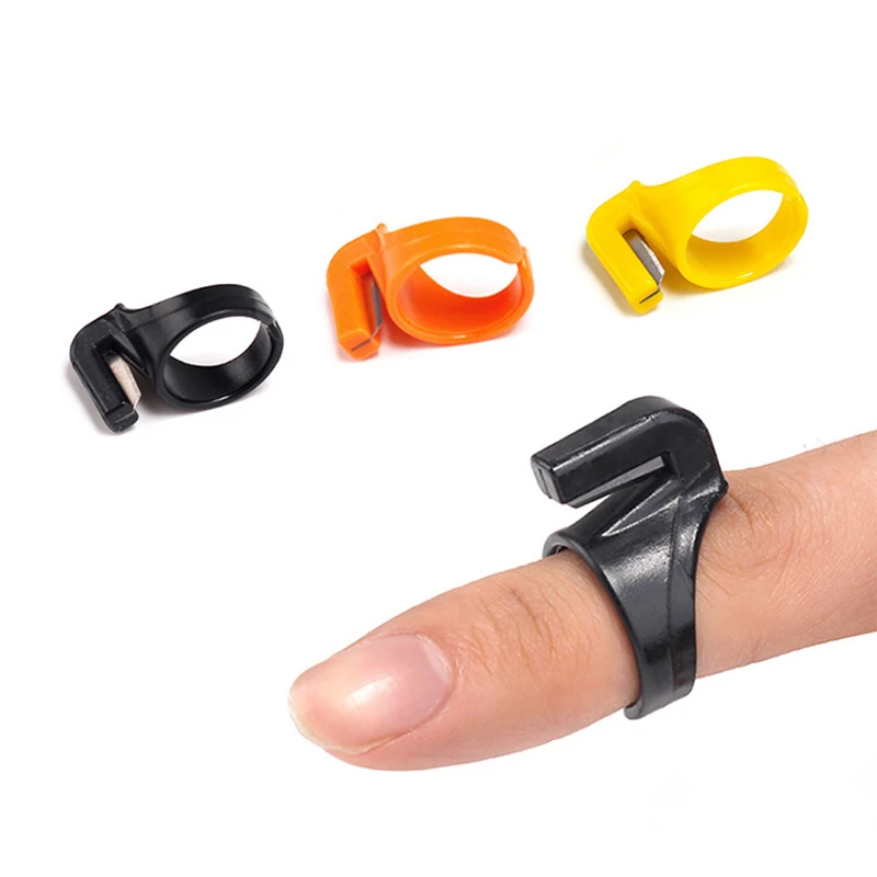 2022 New 1pcs Portable Mini Plastic Fishing Ring Knife Hidden Blade Fishline Cutter Ring Secant Device Fishing Tool Accessories