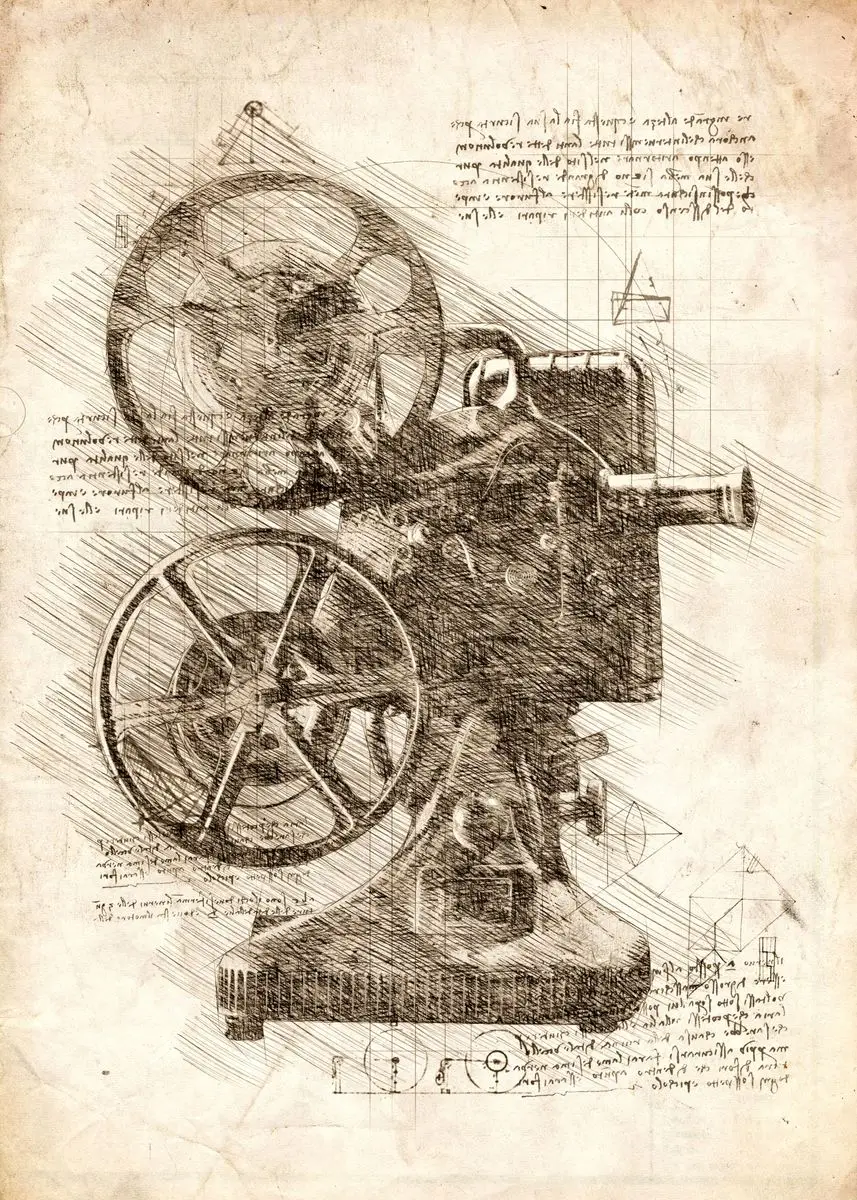 

Абстрактные рисунки в стиле Да Винчи, холст, печать