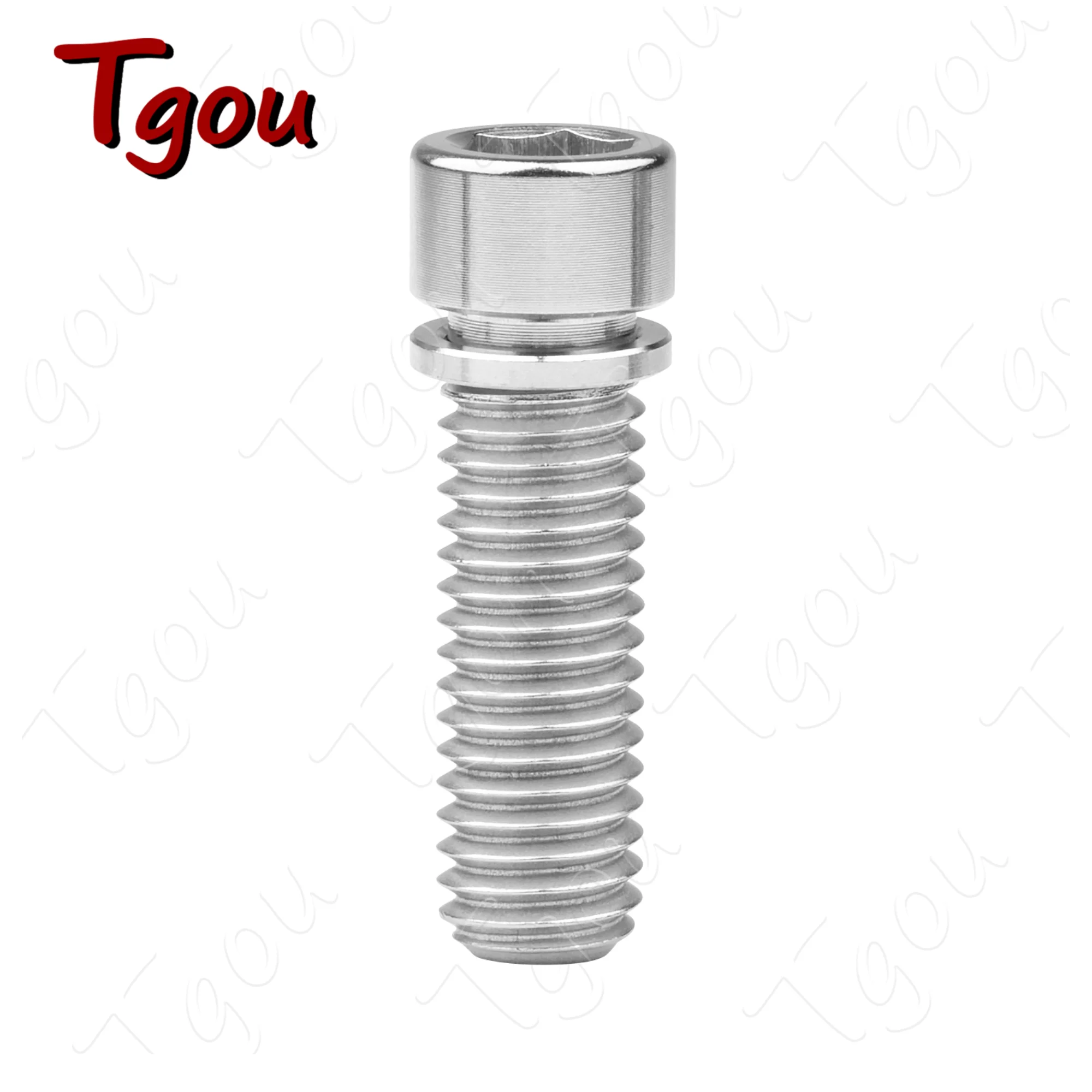 

Титановый болт Tgou M8x20/25 мм с шестигранной головкой и шайбой, винты для руля велосипеда BMX, горного велосипеда