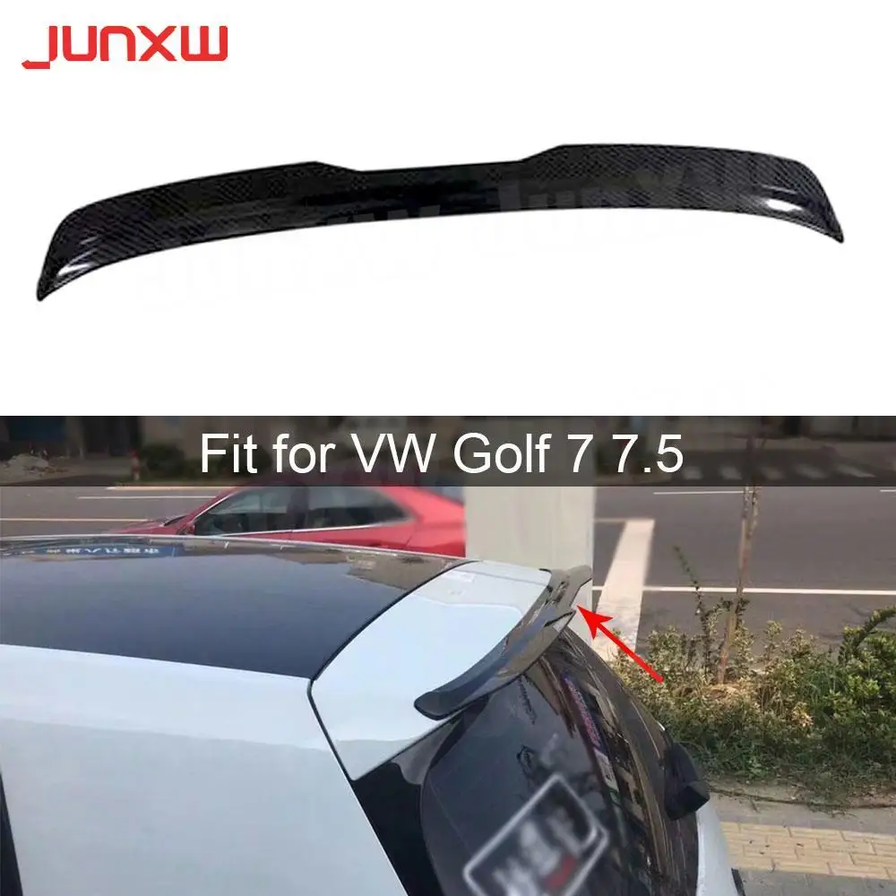 

High Quality Carbon Fiber Rear Roof Spoiler Window Wings for Volkswagen VW Golf 7 7.5 VII MK7 MK7.5 GTI R Rline 2014 - 2019 ABS