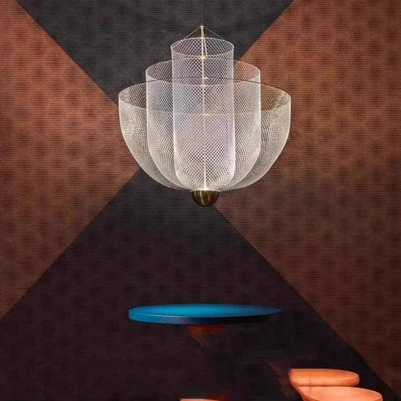 Люстра AiPaiTe железная золотистая/серебристая креативная итальянская круглая