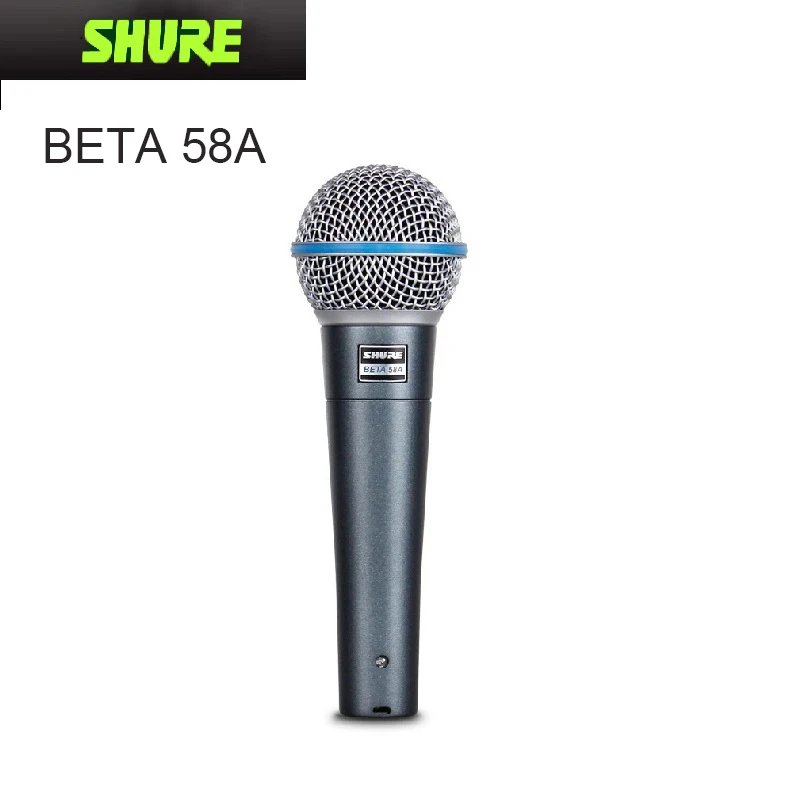 Профессиональный динамический ручной микрофон SHURE BETA 58A для караоке проводной с